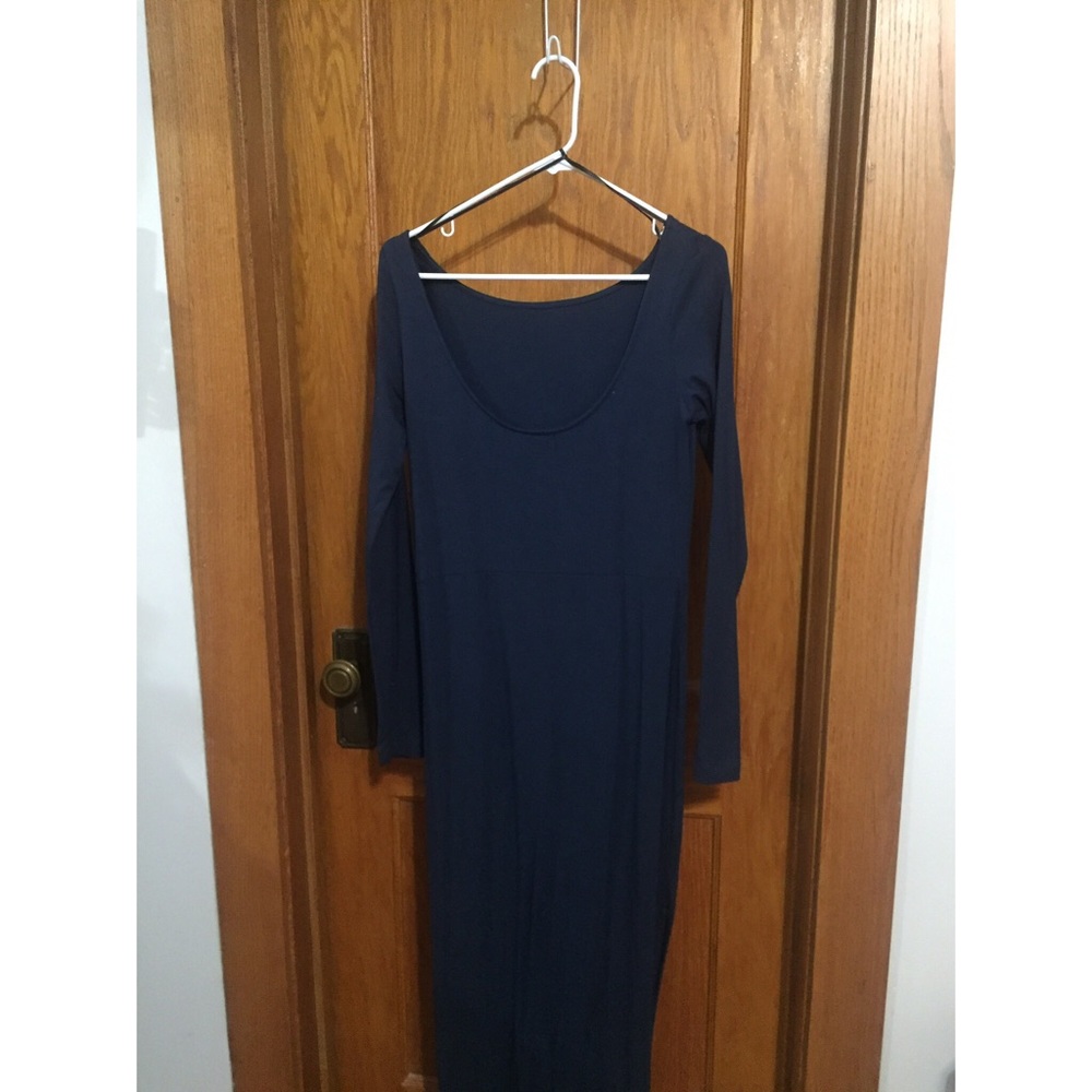 Paper Crow Fitted maxi dress with low back
